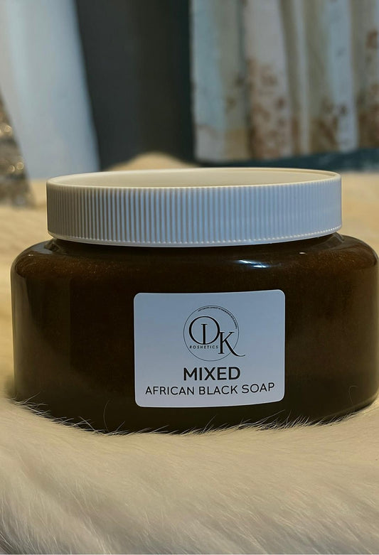 frican Mixed Black Soap- 16oz